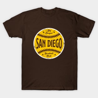 San Diego Retro Big League Baseball - Brown T-Shirt